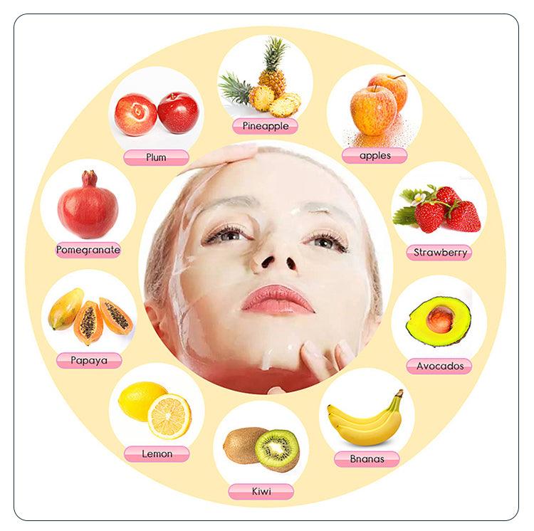 DIY Fruit & Vegetable Collagen Mask. No added chemicals or preservatives. It utilizes a blend of natural fruit or vegetable extracts, ensuring that your DIY masks are packed with vitamins and antioxidants for a healthy and radiant skin. For specific skincare concerns, such as hydration, rejuvenation, or brightening.