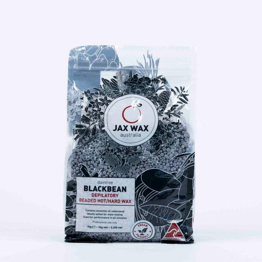 JAX WAX AUSTRALIA Daintree Black bean Hard Wax. Front image of the product. White background.