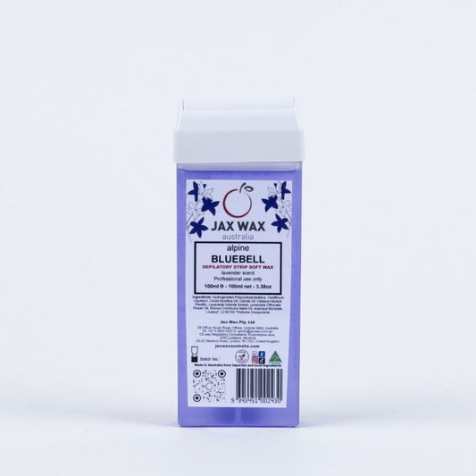 JAX WAX AUSTRALIA Alpine Bluebell Cartridge Wax. Front cover of the product. white background.