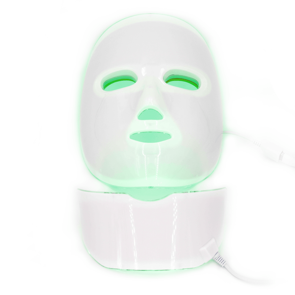 LED Face Mask. Green light therapy.